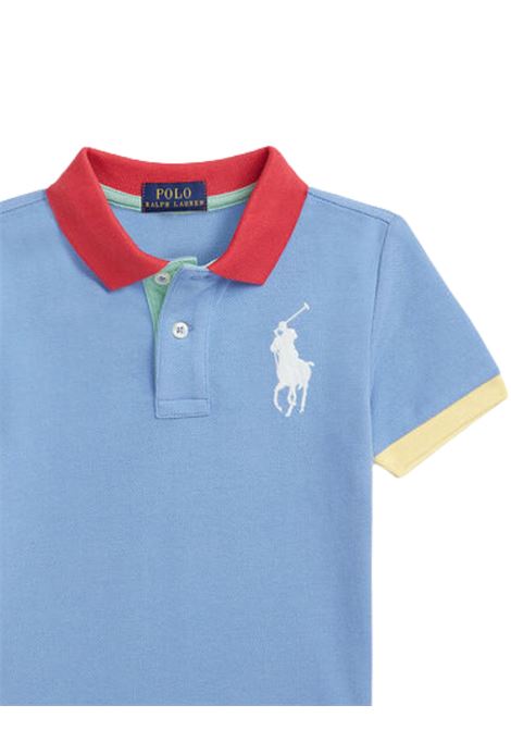 Polo bambino azzurra in cotone RALPH LAUREN | 322919582002/DEBAZZURRO